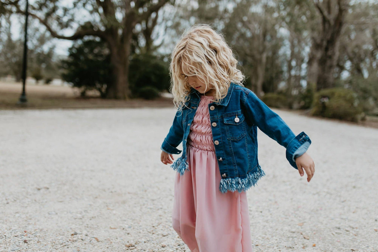 Dark Denim Fringe Jacket