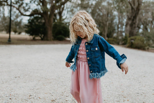 Dark Denim Fringe Jacket
