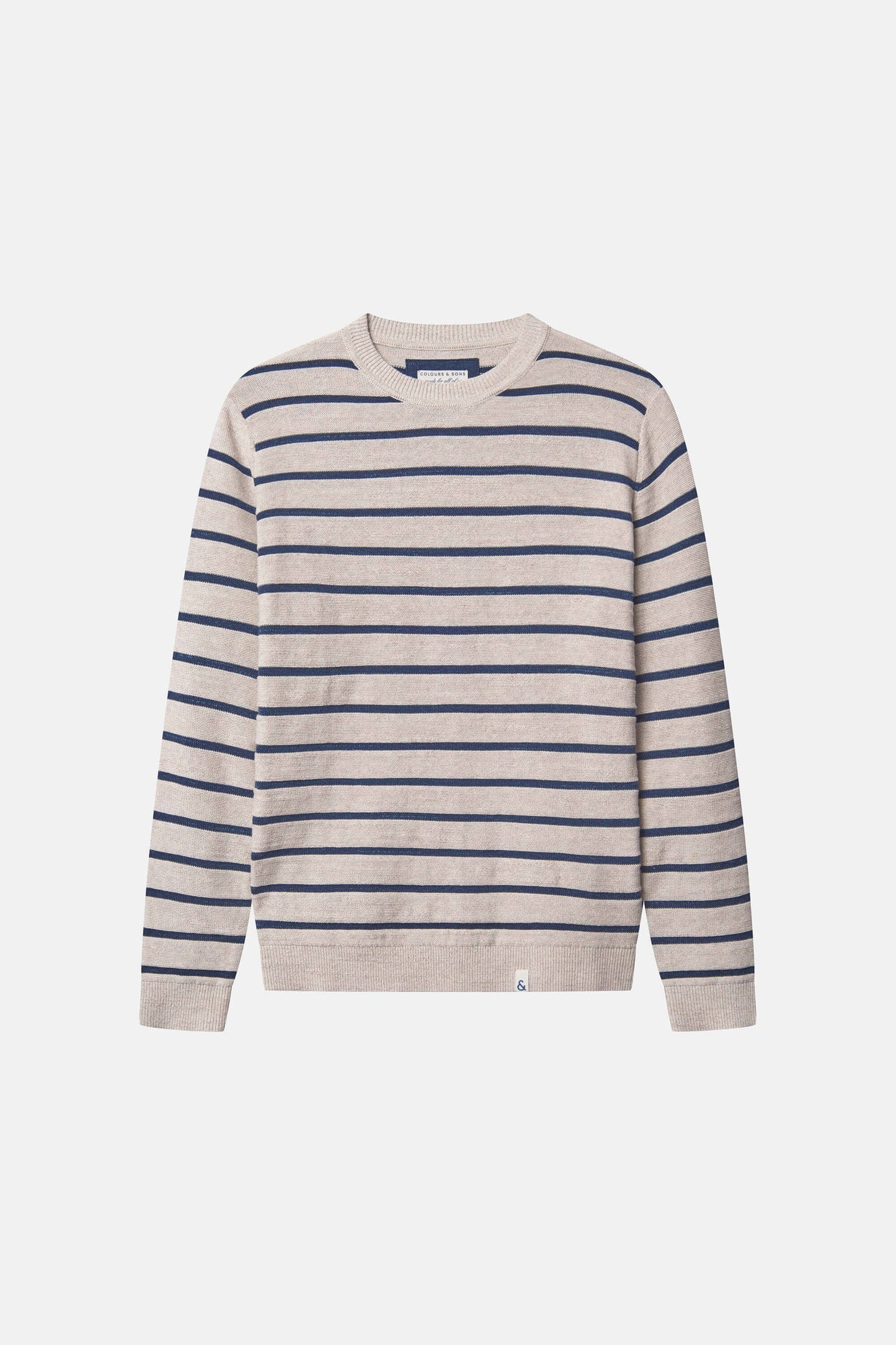 Navy Striped Knit Sweater