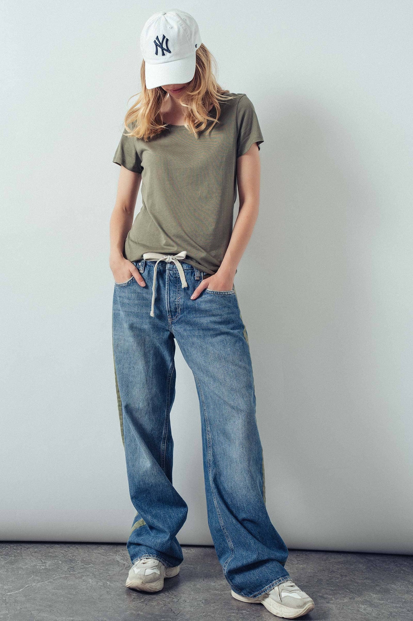 Utility Stripe Denim Jeans