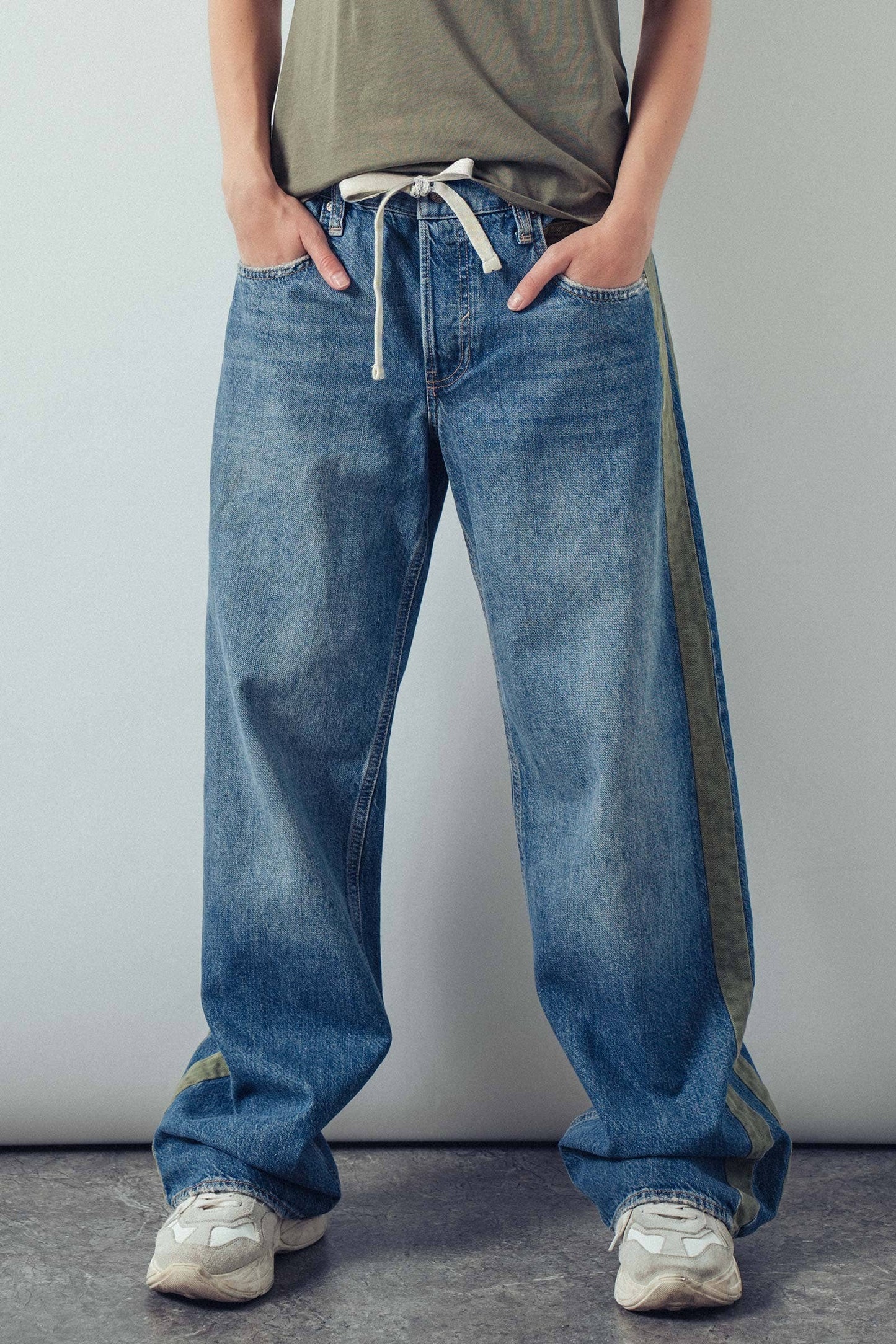 Utility Stripe Denim Jeans