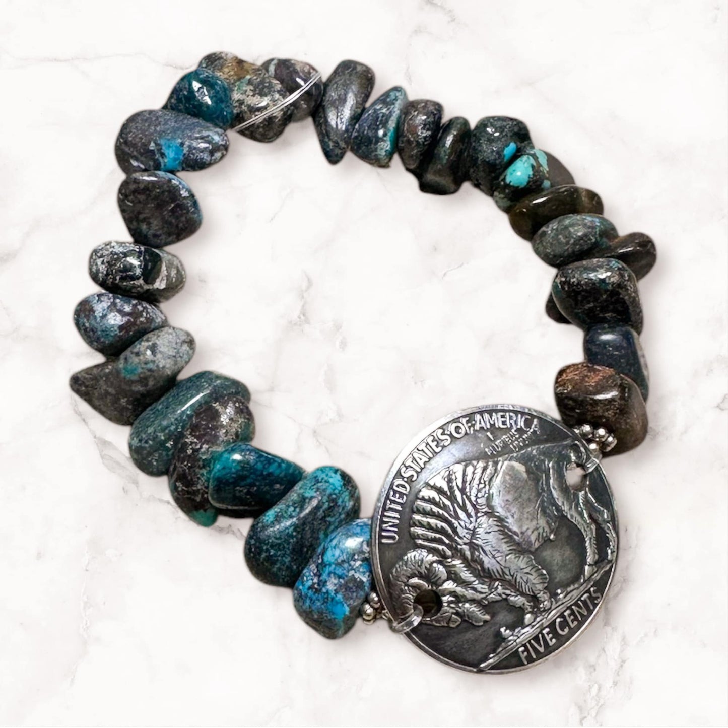 Rustic Rider Buffalo Turq Bracelet