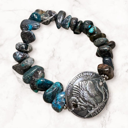 Rustic Rider Buffalo Turq Bracelet