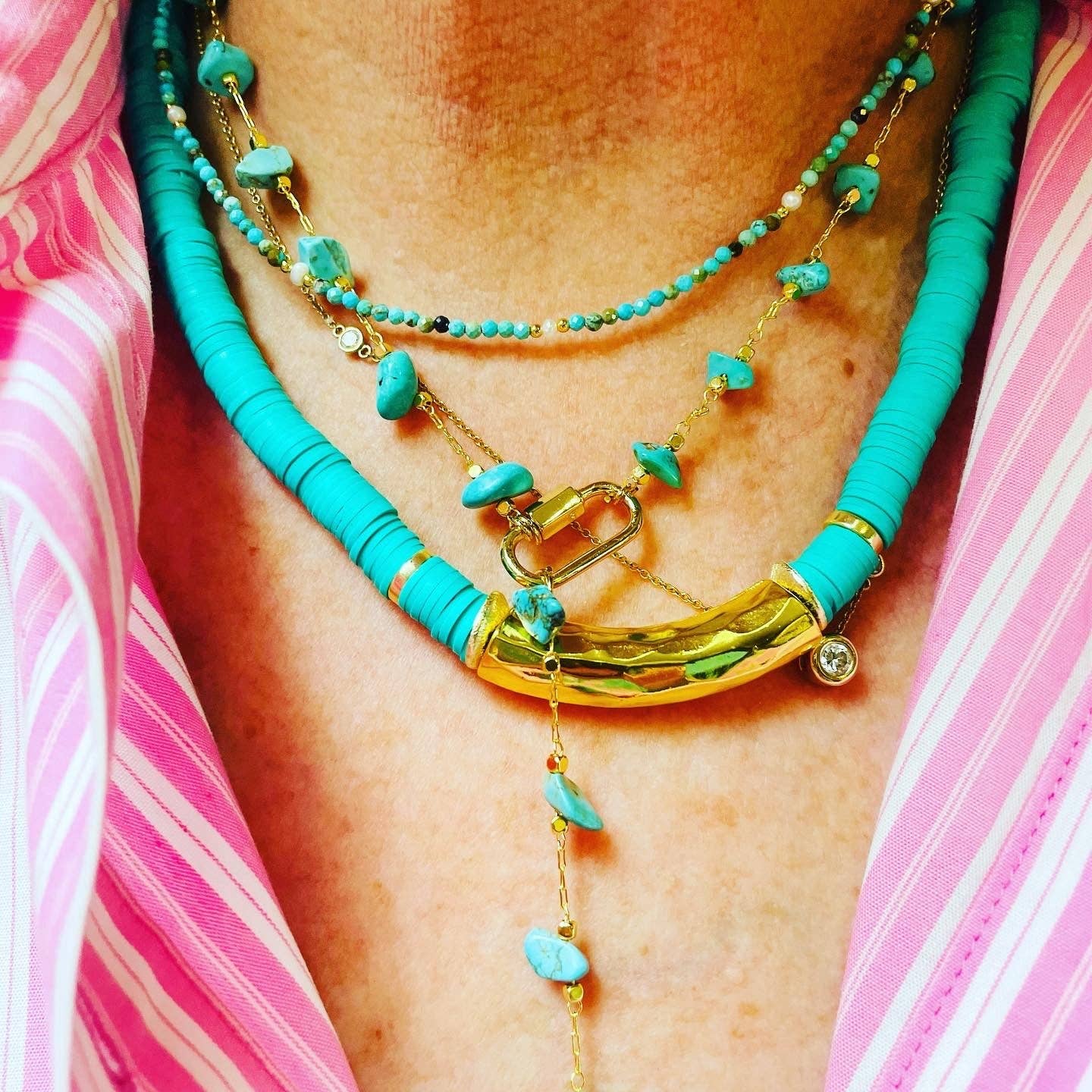 Baby Turquoise Bead Necklace