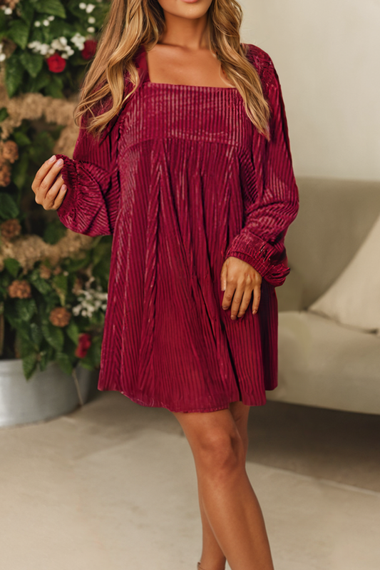 Velvet Babydoll Dress