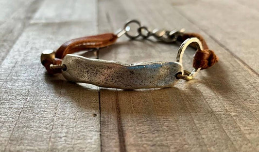 Boho Link Leather Bracelet