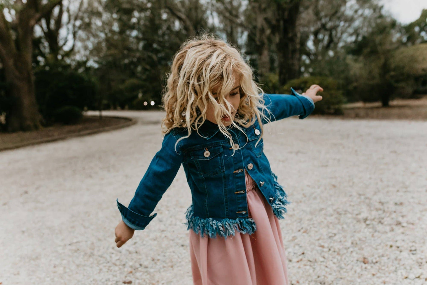 Dark Denim Fringe Jacket