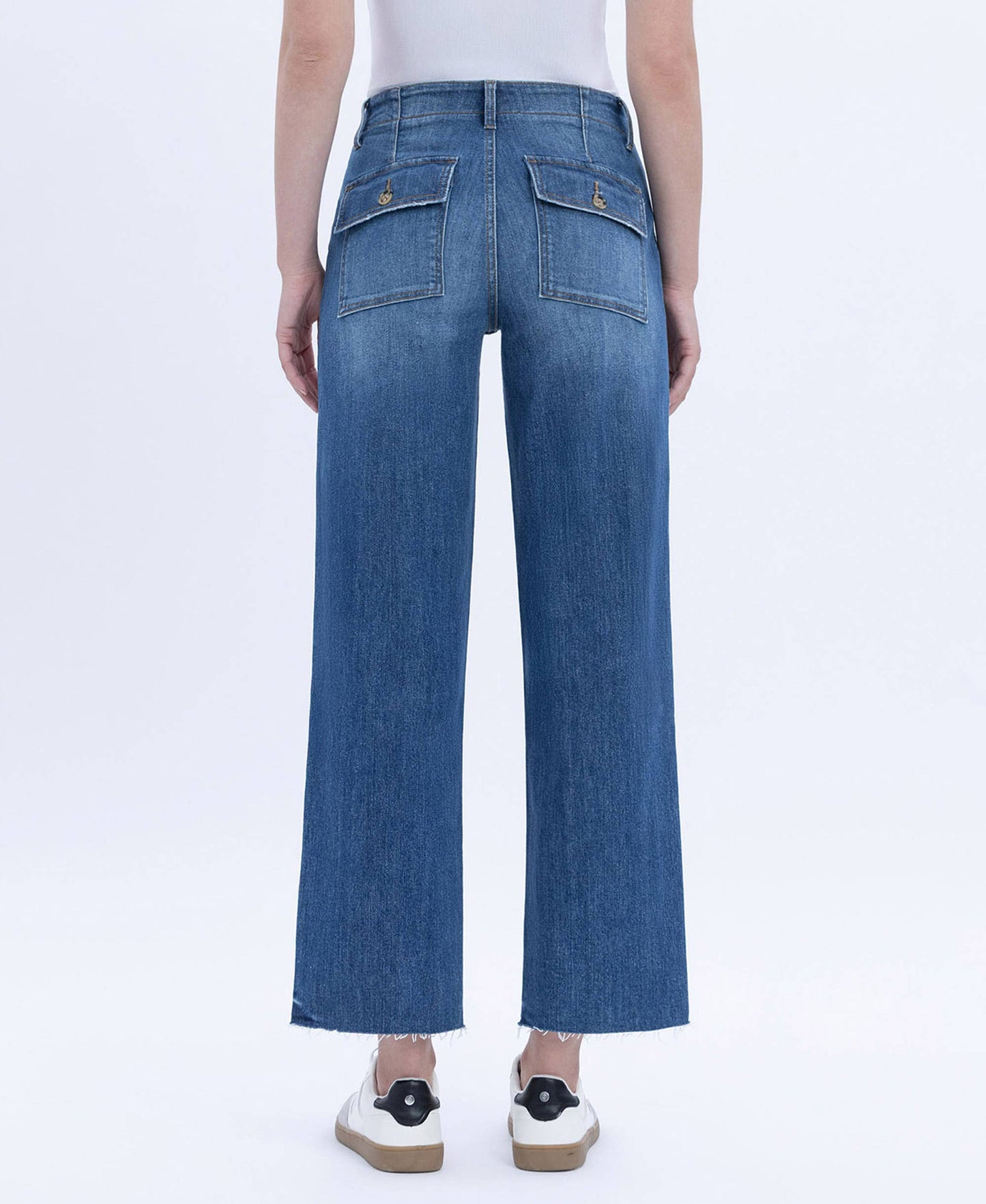 High Rise Utility Pocket Cropped Jean