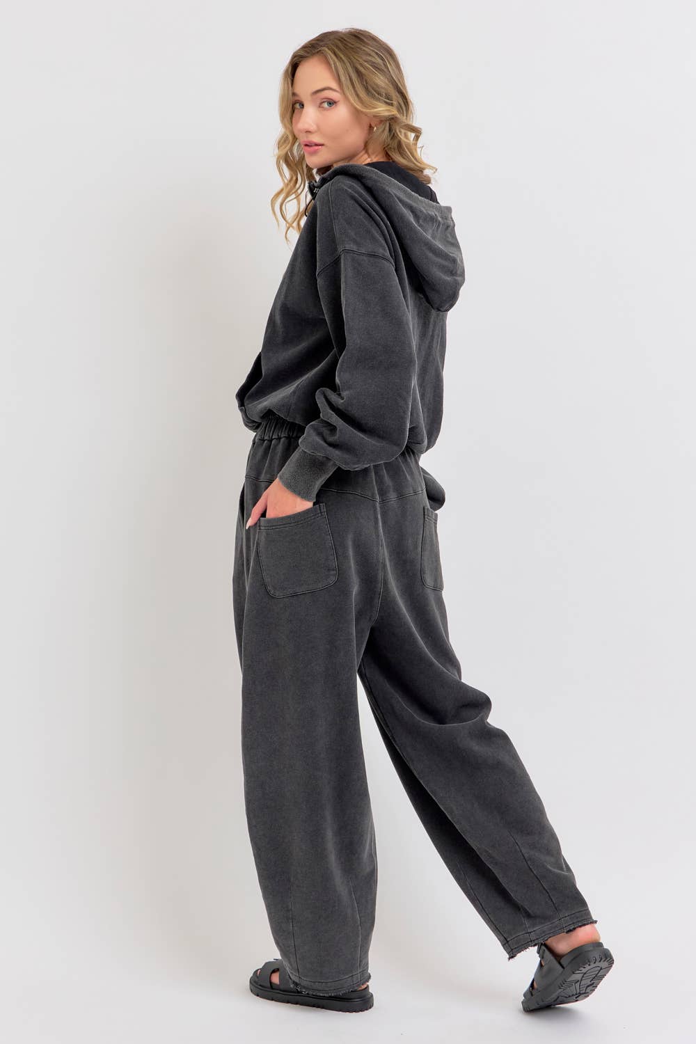 Mineral Washed Barrel Pants