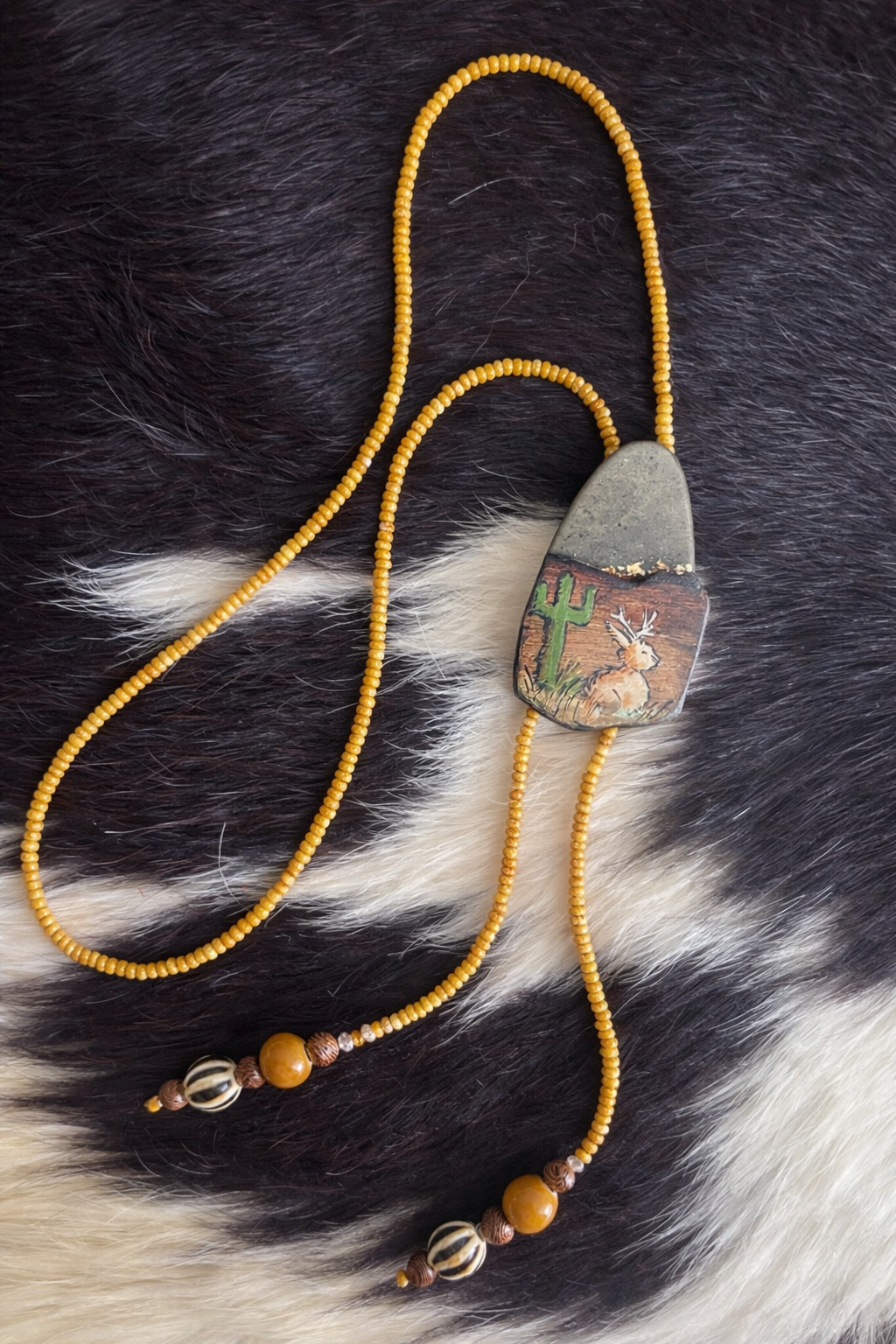 Jackalope Bolo Necklace