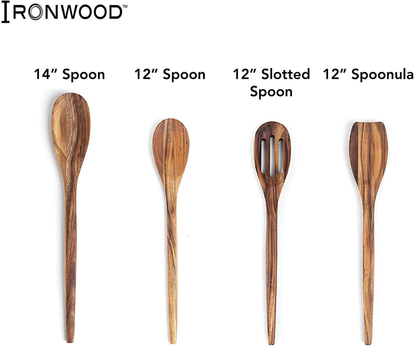 12" Natural Wooden spoon
