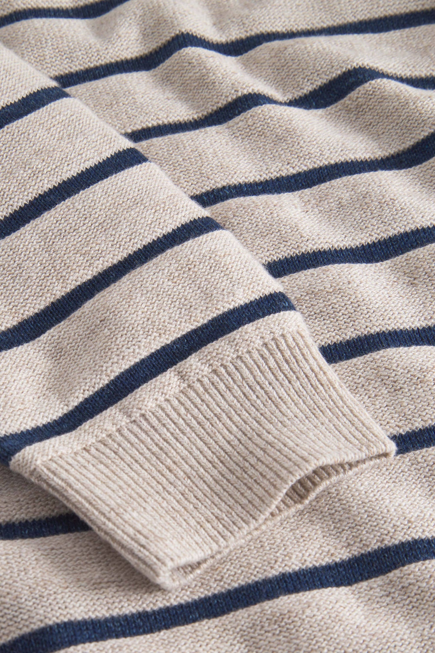 Navy Striped Knit Sweater