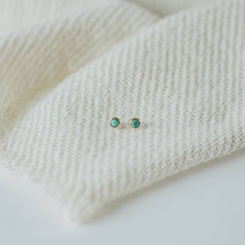 Turquoise Hyalite Studs