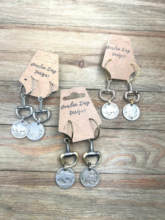 🐎 Buffalo Bit Earrings