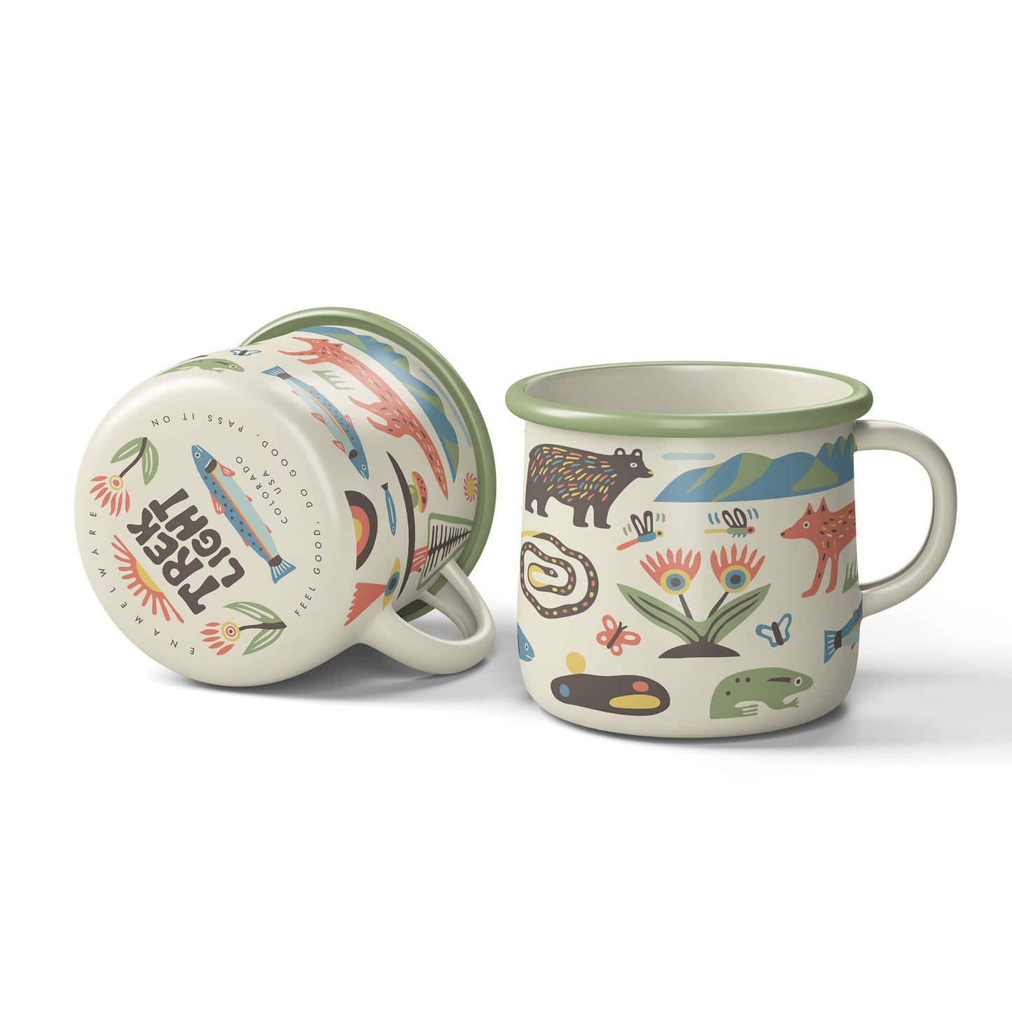 Enamel Coffee &amp; Camp Mug – Mountain Stream