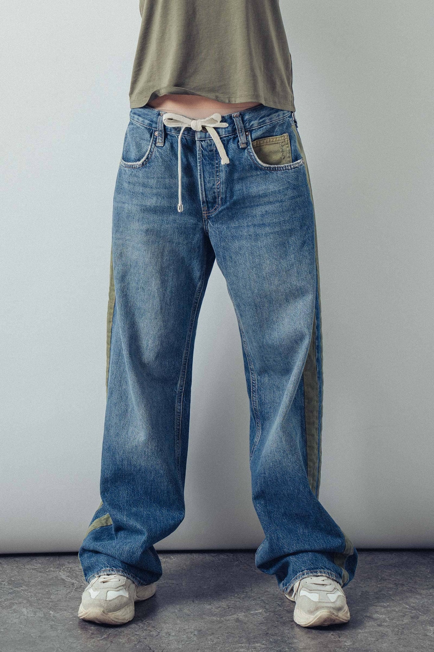 Utility Stripe Denim Jeans