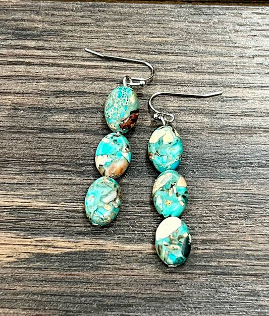 Gemstone Liner Earrings