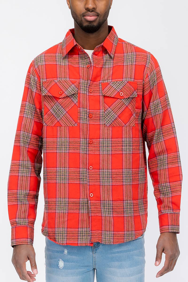 UNISEX LONG SLEEVE FLANNEL SHIRT