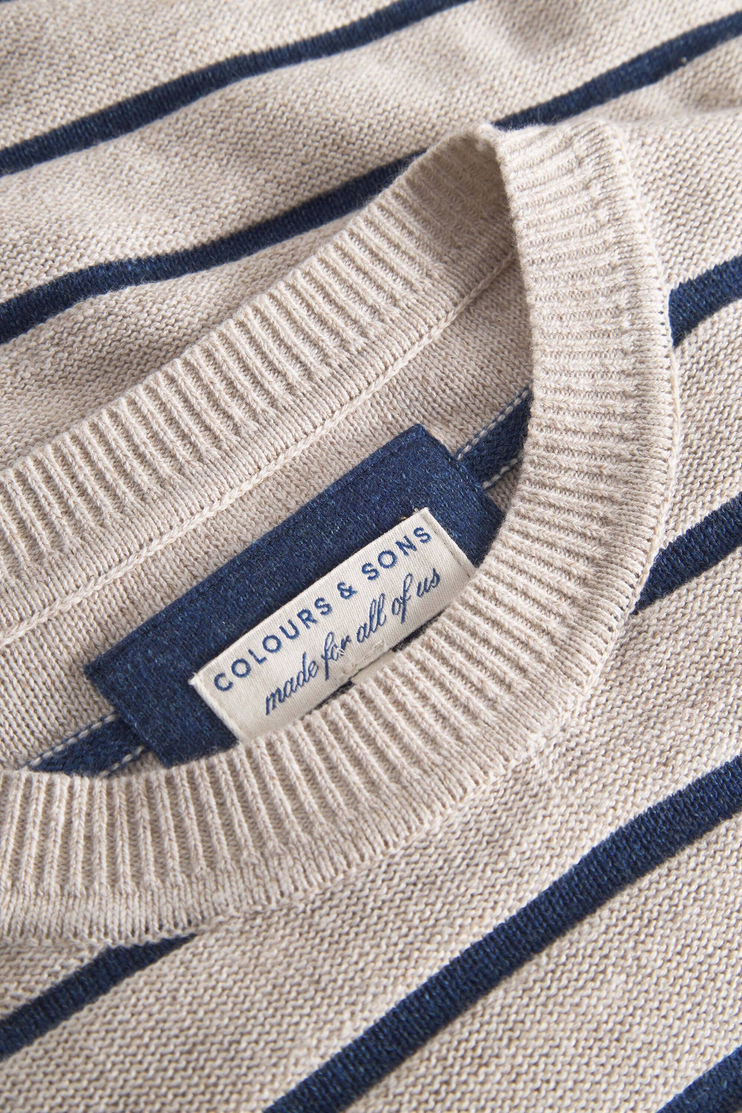 Navy Striped Knit Sweater