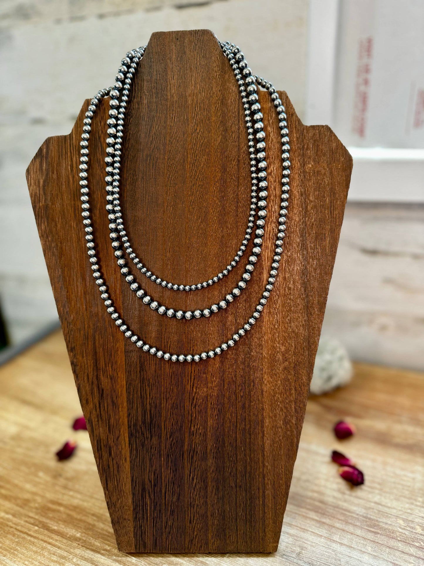 Sterling Silver Pearls 4 mm / 20 inch