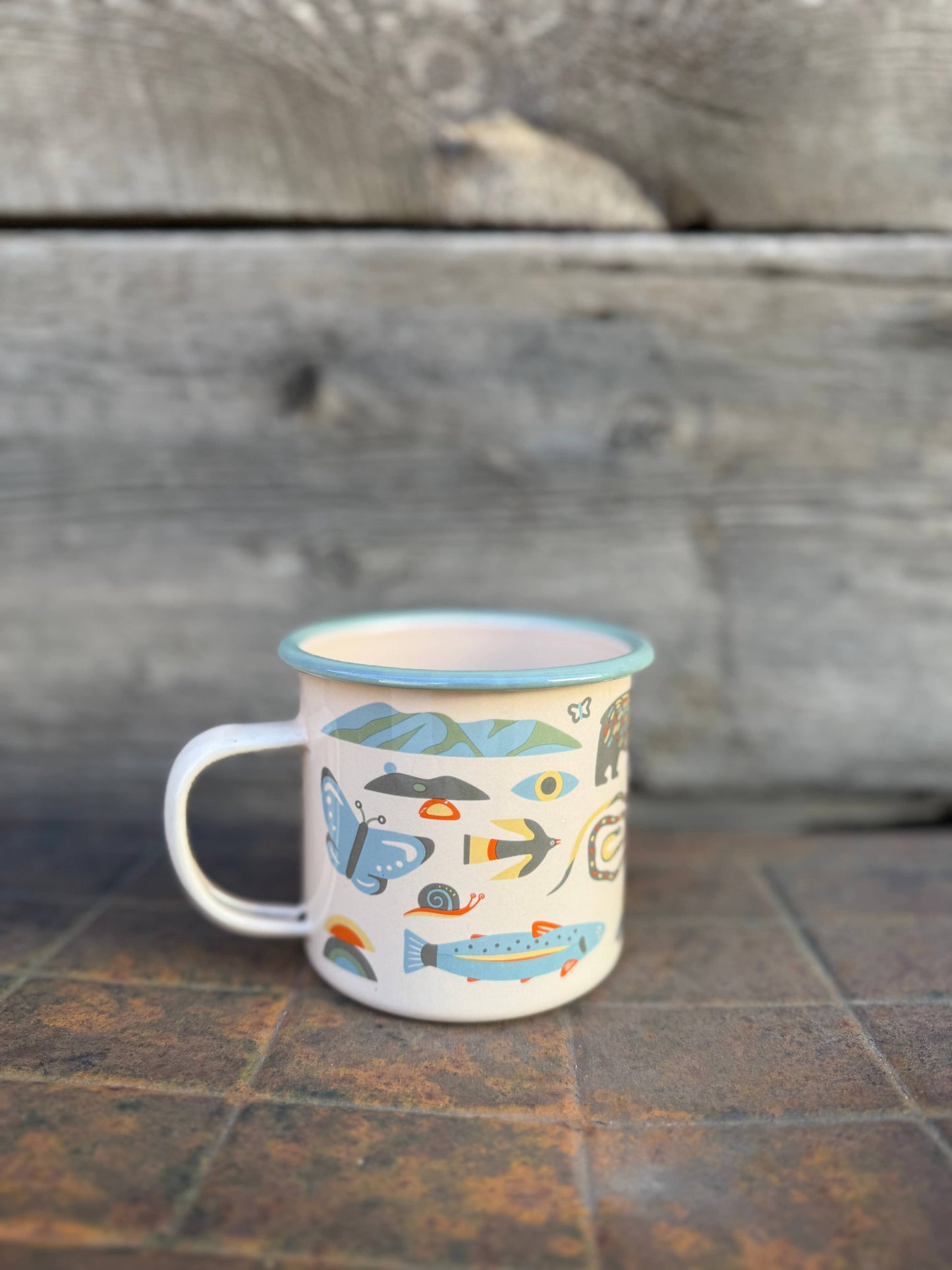 Enamel Coffee &amp; Camp Mug – Mountain Stream