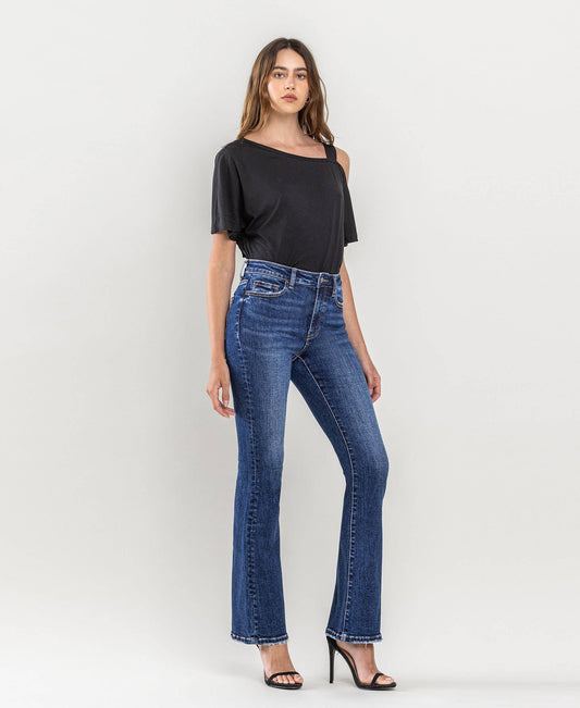Highrise bootcut with finished hem: Complements